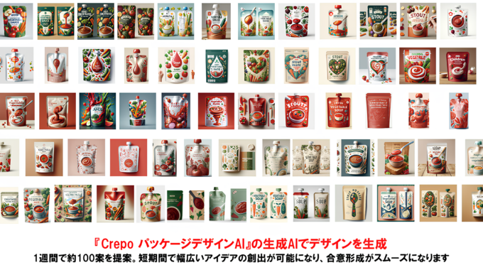 生成AI　プラグ　パッケージデザインAI　Crepo　AI